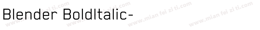 Blender Boldltalic字体转换